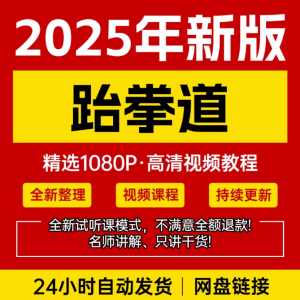 2025跆拳道视频教学课程零基础学习入门竞技跆拳道培训技术教程-虚拟宝库网-提供淘宝虚拟货源产品下载