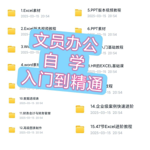 文员办公Excel自学教程word零基础ppt入门到精通速成培训网课素材-虚拟宝库网-提供淘宝虚拟货源产品下载